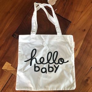 Hello Baby Reusable Canvas Tote Gift Bag